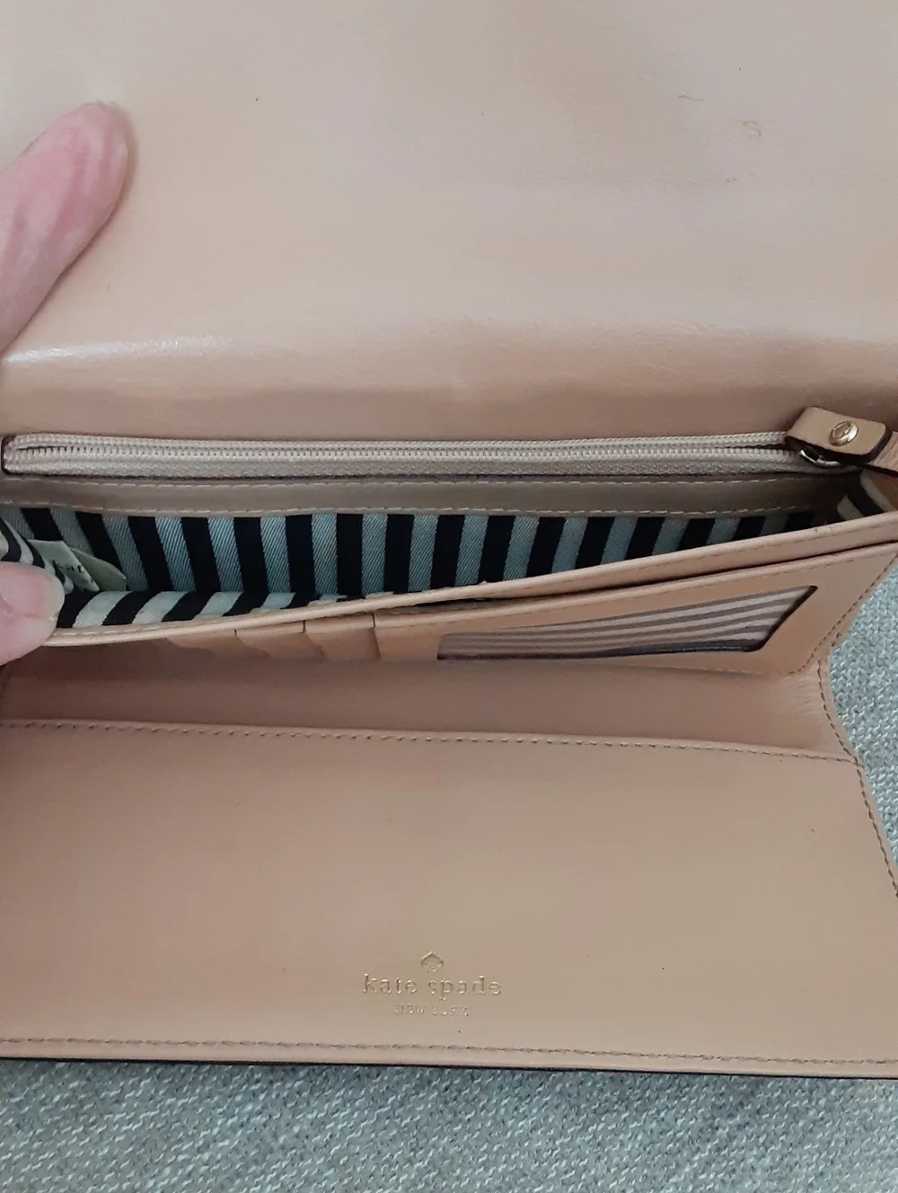 Kate Spade Blue Leather Wallet , Women's Clutch